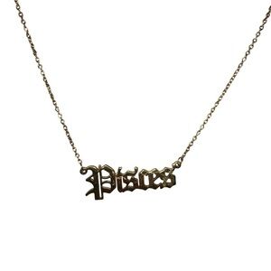 Pisces Zodiac Necklace Goldtone NWT